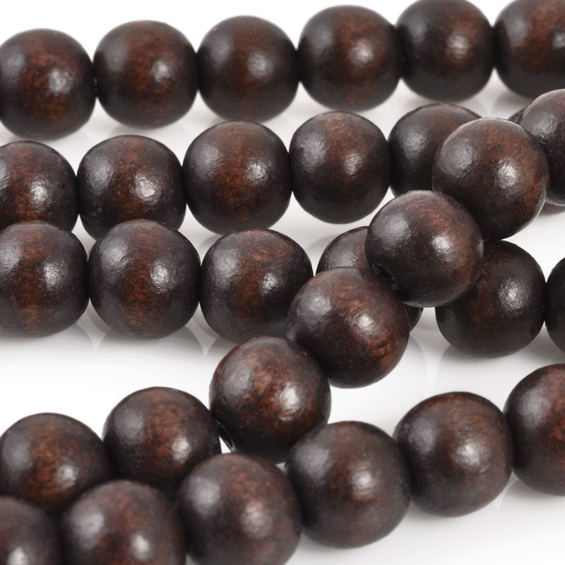 Wood Beads-6mm Round-Chocolate