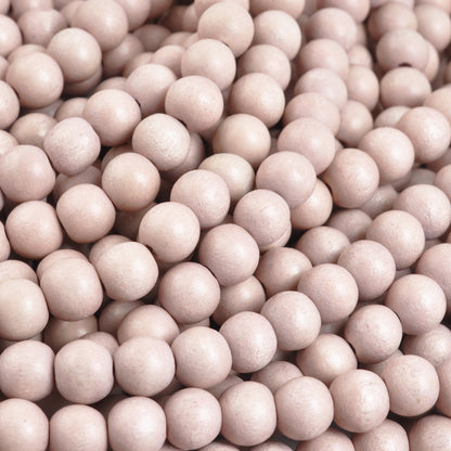 Wood Beads-Round-8mm Light Rose-16 Inch Strand-Quantity 1