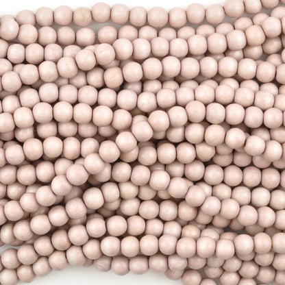 Wood Beads-Round-8mm Light Rose-16 Inch Strand-Quantity 1