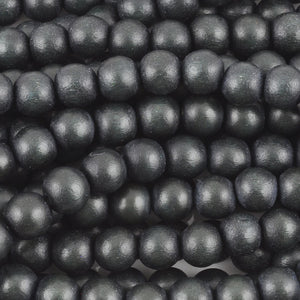 Wood Beads-Round-Charcoal