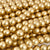 Wood Beads-8mm Round-Gold-16 Inch Strand-Quantity 1